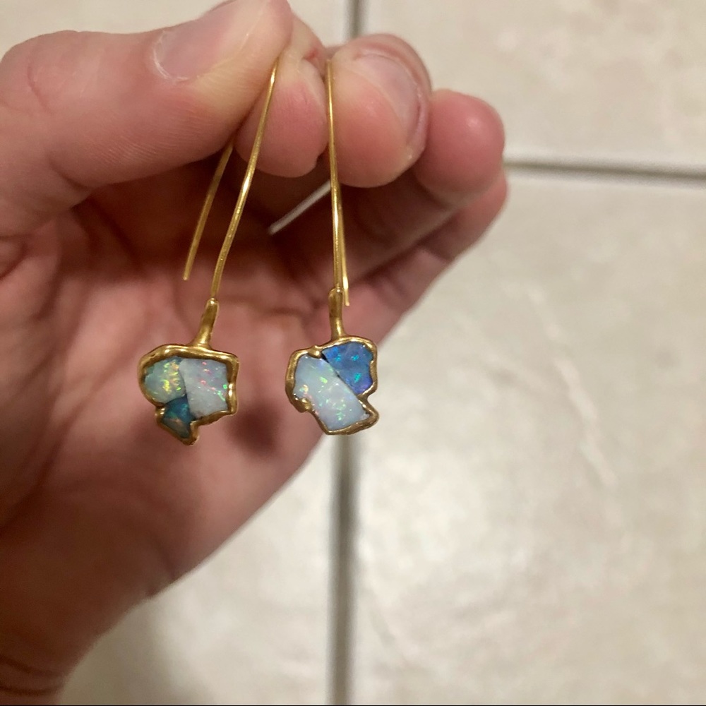 Opal earrings